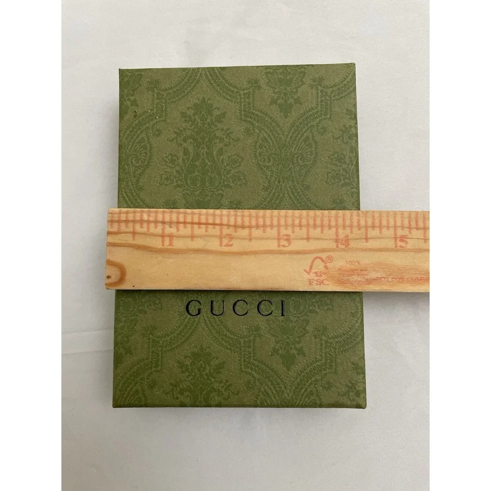 Gucci Gift Box Green Brocade‎ Designer Luxury 6.5 x 4.5 x 1